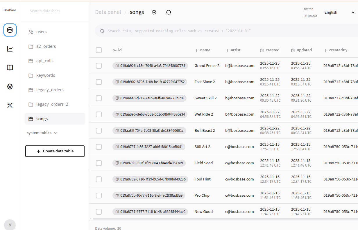 Ultra-leichte Datenbankplattform preview 1